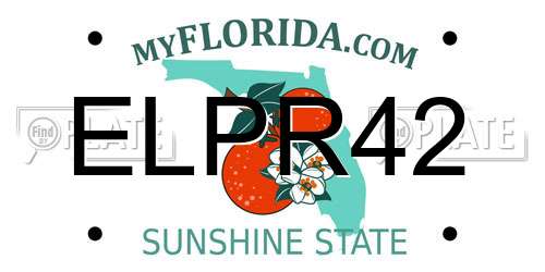 ELPR42 Florida License Plate