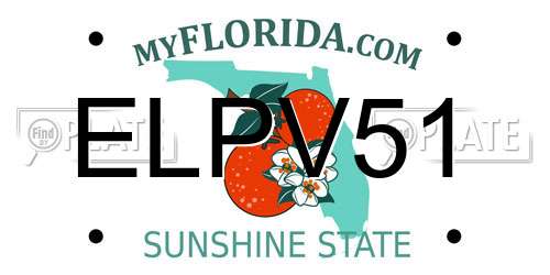 ELPV51 Florida License Plate