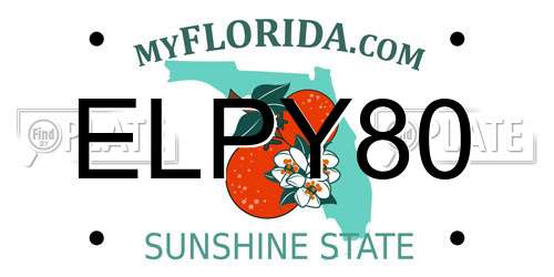 ELPY80 Florida License Plate