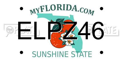 ELPZ46 Florida License Plate