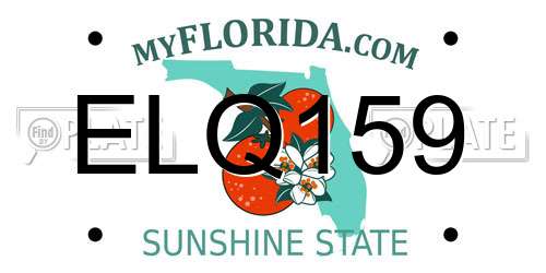 ELQ159 Florida License Plate