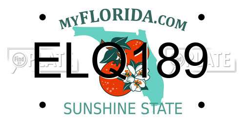 ELQ189 Florida License Plate