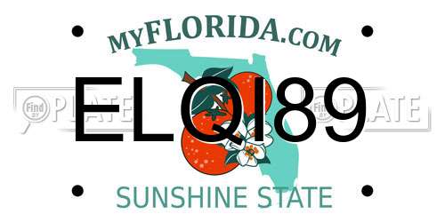 ELQI89 Florida License Plate