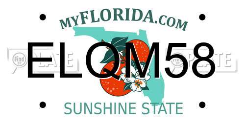 ELQM58 Florida License Plate