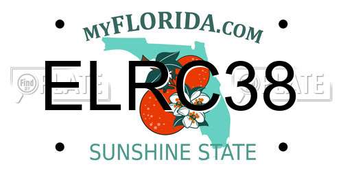 ELRC38 Florida License Plate