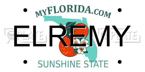 ELREMY Florida License Plate