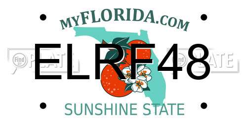 ELRF48 Florida License Plate