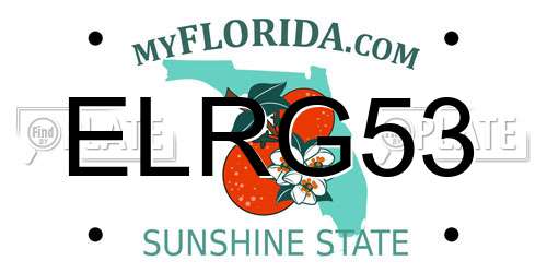 ELRG53 Florida License Plate