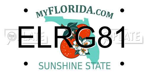 ELRG81 Florida License Plate