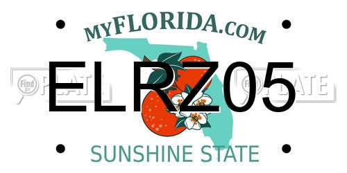 ELRZ05 Florida License Plate