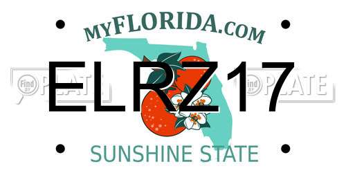 ELRZ17 Florida License Plate