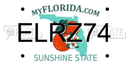 ELRZ74 Florida License Plate