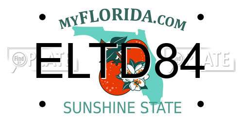 ELTD84 Florida License Plate