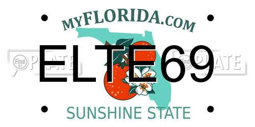 ELTE69 Florida License Plate
