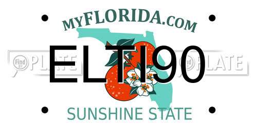 ELTI90 Florida License Plate