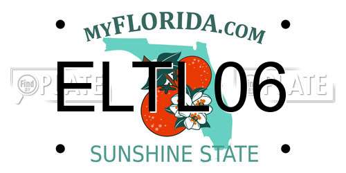 ELTL06 Florida License Plate
