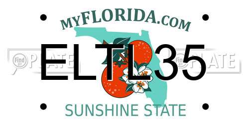ELTL35 Florida License Plate