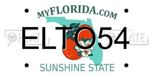 ELTO54 Florida License Plate