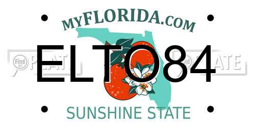 ELTO84 Florida License Plate