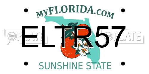 ELTR57 Florida License Plate