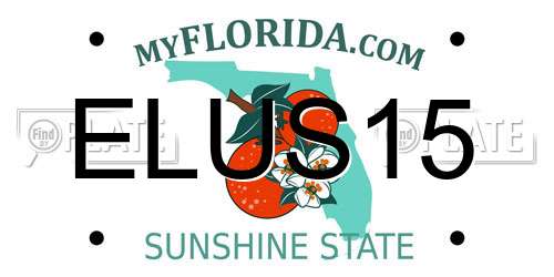 ELUS15 Florida License Plate