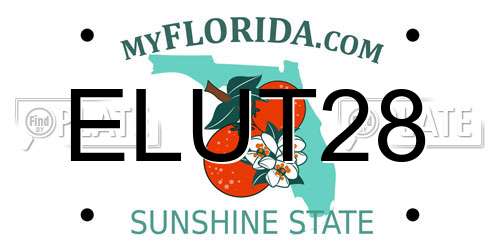 ELUT28 Florida License Plate