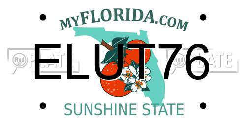 ELUT76 Florida License Plate