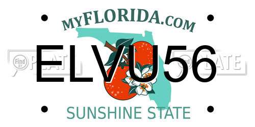ELVU56 Florida License Plate