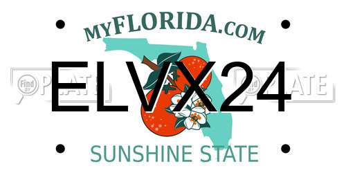 ELVX24 Florida License Plate