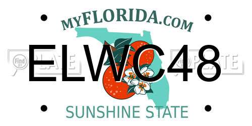 ELWC48 Florida License Plate