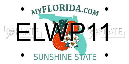 ELWP11 Florida License Plate