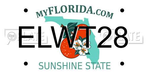 ELWT28 Florida License Plate