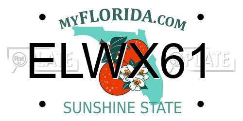 ELWX61 Florida License Plate
