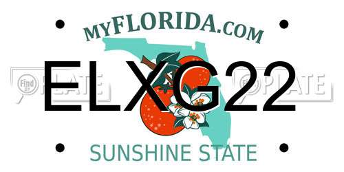 ELXG22 Florida License Plate