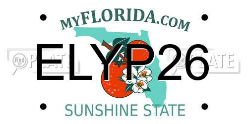 ELYP26 Florida License Plate