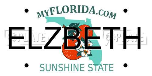 ELZBETH Florida License Plate