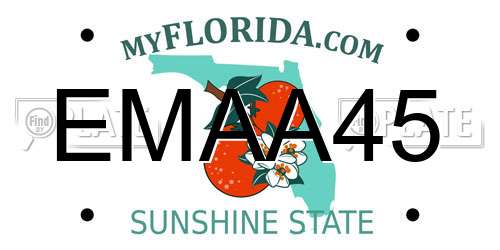 EMAA45 Florida License Plate