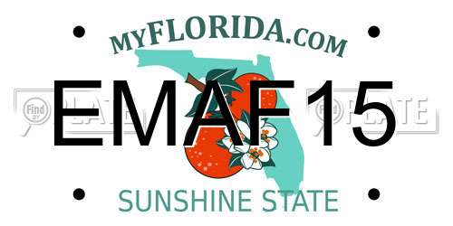 EMAF15 Florida License Plate