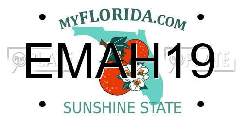 EMAH19 Florida License Plate