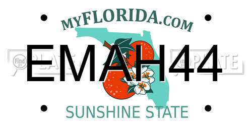 EMAH44 Florida License Plate