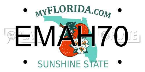 EMAH70 Florida License Plate