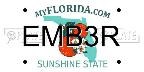 EMB3R Florida License Plate