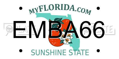 EMBA66 Florida License Plate