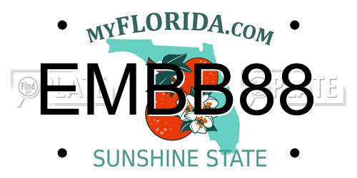 EMBB88 Florida License Plate