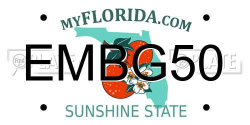 EMBG50 Florida License Plate