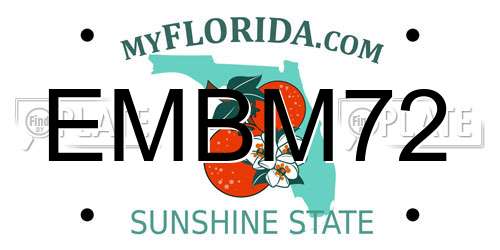 EMBM72 Florida License Plate