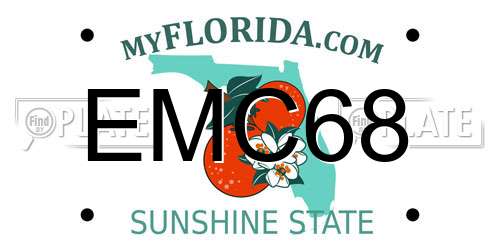 EMC68 Florida License Plate