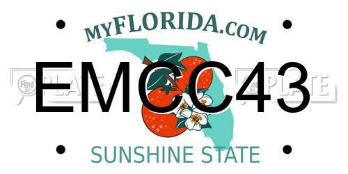 EMCC43 Florida License Plate