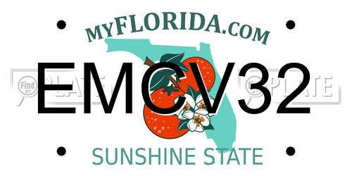EMCV32 Florida License Plate