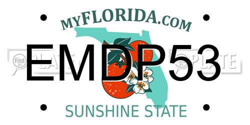EMDP53 Florida License Plate